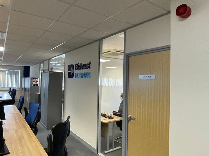 An image of the Bidvest Noonan interior wall signage.